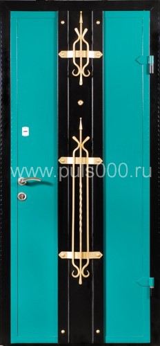 Металлическая элитная дверь с порошковым напылением + ковка EL-880, цена 69 900 руб. Металлическая элитная дверь с порошковым напылением + ковка EL-880, цена 69 900 руб.